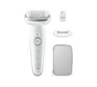Braun Silk-épil 9 9-011, Epilatore Elettrico Donna Per Una Epilazione Facile, Pelle Liscia a Lungo, Bianco/Argento Braun