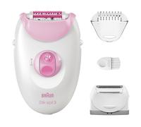 Epilatore BRAUN SILK-ÉPIL 3 3-031, testina con 20 pinzette, 2 velocità, luce Smartlight per rimuovere i peli più sottili, testine rifiniture