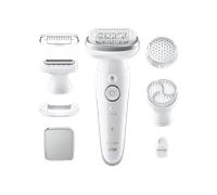 Epilatore BRAUN SILK-ÉPIL 9 9-061, 2 velocità, Wet & Dry, con accessorio esfoliante e rulli massaggianti, testina di depilazione cappuccio protezione