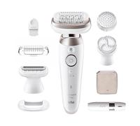 Braun Silk-épil 9 Flex 9-360 3D, Epilatore Elettrico Donna Per Epilazione Semplice, Bianco/Rosa