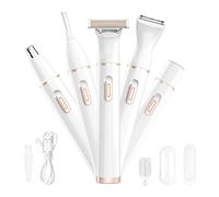 Epilatore donna, epilatore elettrico 4 in 1 per il viso, epilatore ricaricabile per la rimozione dei su viso e corpo, mini rasoio per epilatore donna Trimmer per sopracciglia,