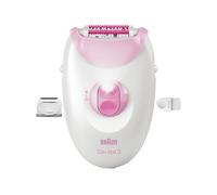 Braun Silk·épil 3, Epilatore Con Filo, Rimozione Facile Dei Peli, Pelle Liscia A Lungo, Include Testina Rasoio E Pettine Regolatore, 3-031, Rosa