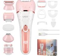 Epilatore Elettrico Da Donna, 6 in 1, Rasoio Elettrico Da Donna, Senza Fili, Dis