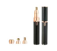 Epilatore elettrico per viso da donna USB con luce LED e 3 testine di ricambio per rasoio per peli del naso e guance del corpo