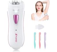 Epilatore facciale da donna, con luce LED, mini epilatore ricaricabile con rifinitore per sopracciglia, per viso, ascelle, bikini e gambe