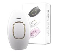 Epilatore Laser Professionale a Casa, Dispositivo di Rimozione Pelo, Adatto per Viso & Corpo, Tecnologia Senza Dolore (Bianco)