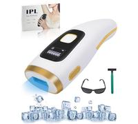Epilatore Luce Pulsata, Laser Peli con Display a LED,Epilatore Laser Impulsi di Luce 999.999, 3 Livelli di Energia,Modalità Automatica e Manuale,Epilatore Luce Pulsata con Accessori,Bianco