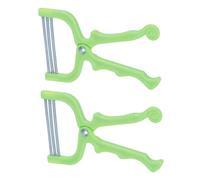 Epilatore Manuale per Viso Verde, Set 2 Pezzi in Abs e Acciaio | Rimozione Delicata senza Sostanze Chimiche, Leggero e Pratico, Formato Compatto per Peli del Viso