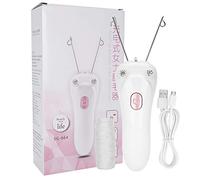 Epilatore Viso Elettrico Donna - Rasoio Elettrico per del Viso con Testina a Filo di Cotone - Depilazione Fisica Delicata e Senza Dolore - Dispositivo Ricaricabile a Batteria 500mAh (Rosa)