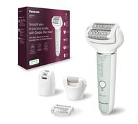 Panasonic ES-EY70-G503 Epilatore Bagnato e Asciutto, Doppio Disco con 60 Pinzette, Testina Flessibile Pivotante a 90°, 3 Impostazioni di Velocità e Luce LED, 30 Minuti di Funzionamento, Cordless