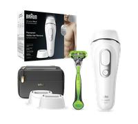 Epilators BRAUN Silk·expert Pro 5 PL5145 3 modalità sensitive, 10 livelli di energia, Elettrico, Testina epilatrice aggiuntiva per aree sensibili, Argento, Bianco
