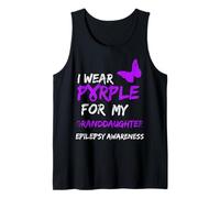 Epilepsy I Wear Purple for My Granddaughter Ribbon Canotta