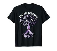 Epilessia Consapevolezza Speranza Albero Nastro Viola Maglietta