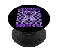 Epilessia incasinata con la consapevolezza dell"epilessia della ragazza sbagliata PopSockets PopGrip Adesivo