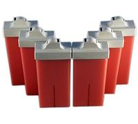 EPILWAX S.A.S, Confezione 6 Roll-On di cera, usa e getta, con rotelle, colore: rosa, modello piccolo, per il viso.