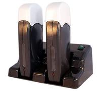 EPILWAX S.A.S - SERIE NERO STILE - Scaldacera Riscaldamento Cera Duo Senza Filo Con Sa Base Per Ricarica 100 Ml (Roll - Il) cera A Per sopracciglia Usa e getta