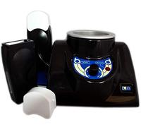 EpilWax - Vasca grande per pentola da 800 ml per depilazione professionale + 2 scaldabagno per cera compatibile con cera Roll-On 100 ml - Facile da usare ed ergonomico - Nero