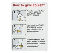 Epinephrine Auto-Injector Guide Tin Sign Anaphylaxis Emergency 12x8 Inch