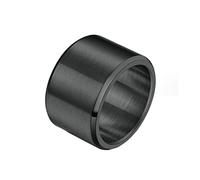 Epinki 15MM Anello Acciaio, Anello Largo Spazzolato Opaco Nero Anelli Semplici per Uomo Misura 25