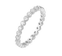Epinki Anelli Anniversario in Argento 925 per Donna 1.75mm, Eternity con Zirconi Bianchi Anelli di Fidanzamento Taglia 18