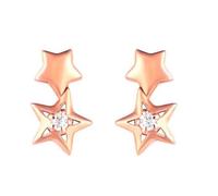Epinki Orecchini Donna Eleganti Oro 9K/18K Stella con Diamante Rotondo/Moissanite Orecchini Gioielli con Pietra