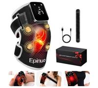 Epinuo Terapia a Luce Rossa per Ginocchio con 5 Massaggi Vibrazione Wireless Ricaricabile 5000mAh Massaggiatore Ginocchio Riscaldato Sollievo Dolore Regali Uomo Donna 660nm 850nm