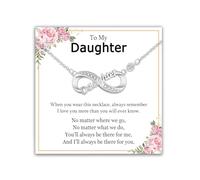 EPIRORA Collana in argento con simbolo dell'infinito per donne, festa della mamma, compleanno, Natale, anniversario, regalo per mamma, figlia, sorella, nipote, zia, nonna, 40 cm - 45 cm, Argento