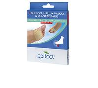Epitact - Cuscini con doppia protezione per alluce valgo e dolori plantari, Beige, L