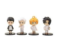 Epitome Animazione Cartoon Handicrafts, The Promised Neverland Emma Norman Ray, confezione da 4 bambole per scrivania, casa, auto, decorazione, ornamenti, 10 cm