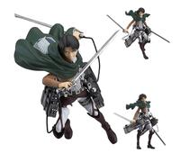Epitome Eren Yeager Figura Levi Scout Reggimento Action Figure Cosplay Anime Modello Movable Anime Modello PVC Statua Collezionismo Ornamenti Desktop Decorazioni Regali