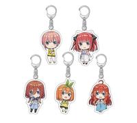 Epitome The Quintessential Quintuplets - Set di 5 portachiavi con personaggi dell'animazione, in acrilico, Multicolore, 5