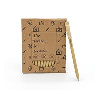 eplanita I’m Perfect for Scribble, Eco Penne (Confezione da 48), Biro a Sfera con Inchiostro Nero, Forniture di Cancelleria Sostenibili, per Ufficio o Scuola, un Albero Piantato