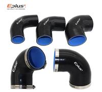 EPLUS Tubo flessibile universale in silicone Connettore da 90 gradi Intercooler per auto Accoppiatore per tubo di aspirazione turbo Nero Multi formato