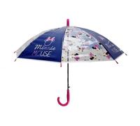 eplusm MINNIE MOUSE NAIVE - Ombrello a cupola manuale, 8 pannelli, aste metalliche, comodo e versatile, qualità e resistenza, 43 cm, materiale poliestere, rosa chiaro, M, Casual