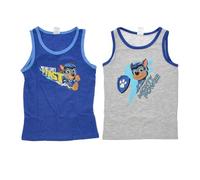 Eplusm Paw Patrol - Maglietta intima da ragazzo, confezione da 2 pezzi, con motivi diversi, Blu e grigio