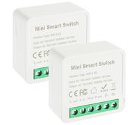 EPLZON 1 vie Modulo interruttore della luce intelligente, WLAN Mini DIY interruttore, Tuya app Smart Modulo, compatibile con Alexa, Google Assistant, È necessario il cavo neutro (Confezione da 2)