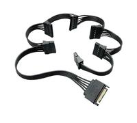 EPLZON 15 Pin Cavo Adattatore Sdoppiatore di Alimentazione Sata 1 a 3 per HDD per HDD, SSD, unità ottiche SATA Adattatore (1 Male to 6 Female)