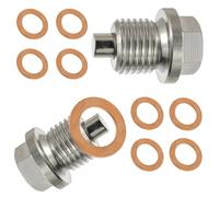 EPLZON 2 Pezzi M14 x 1,5 Viti di scarico dell'olio magnetiche, Dado Di Scarico Della Coppa Magnetica, con 10 Guarnizione, per Auto, Barche e Motociclette