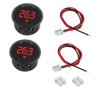 EPLZON 2 pezzi Voltmetro Digitale DC 4-100V, 3 cifre di 2 fili LED Display per Auto/Moto/Marina/Camion/Barca/Camper/Caravan (Rosso)