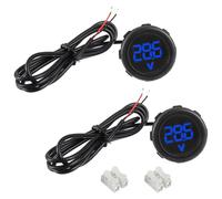 EPLZON 2 pezzi Voltmetro Digitale DC 4-100V, 3 cifre di 2 fili LED Display Waterproof Digital Display Voltmeter per Auto/Moto/Marina/Camion/Barca/Camper/Caravan (Blu)