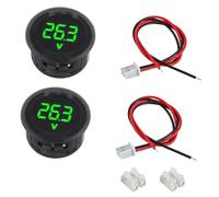 EPLZON 2 pezzi Voltmetro Digitale DC 4-100V, 3 cifre di 2 fili tester LED Display per Auto/Moto/Marina/Camion/Barca/Camper/Caravan (Verde)