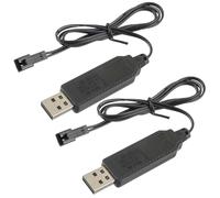 EPLZON 3,6 V-3,7 V Cavo di ricarica batteria, Adattatore spina SM-2 pin, utilizzato su aereo RC, carro armato RC, modello di veicolo RC, buggy car, camion, ATV, Auto da corsa(Confezione da 2)
