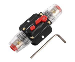 EPLZON 30A Interruttore Interruttore 30 AMP Fusibile Inline Holder 12V-48V DC Pulsante di Reset Manuale per Car Audio Amplificatore di Suono Sistema RV Casa Marine Boat Truck