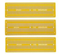 EPLZON 3pezzi 6.8"x2.05" Breadboard Solderable Prototype PCB Board Kit per Elettronica Progetti Compatibile per DIY Saldatura Circuit Progetti Prototype Board,Giallo