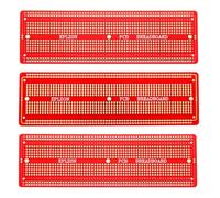 EPLZON 3pezzi 6.8"x2.05" Breadboard Solderable Prototype PCB Board Kit per Elettronica Progetti Compatibile per DIY Saldatura Circuit Progetti Prototype Board,Rosso