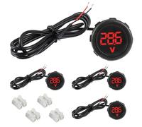 EPLZON 4 pezzi Voltmetro Digitale DC 4-100V, 3 cifre di 2 fili LED Display Waterproof Digital Display Voltmeter per Auto/Moto/Marina/Camion/Barca/Camper/Caravan (Rosso)