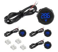 EPLZON 4 pezzi Voltmetro Digitale DC 4-100V, 3 cifre di 2 fili LED Display Waterproof Digital Display Voltmeter per Auto/Moto/Marina/Camion/Barca/Camper/Caravan (Blu)