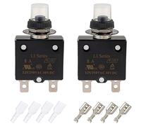 EPLZON 8A Interruttore automatico a pulsante di ripristino manuale 125/250V AC 50V DC Protezione da sovraccarico termico (confezione da 2 pezzi)