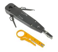 EPLZON LSA Strumento Punch Down Attrezzo Pinza Crimpatrice di Impatto con Mini Spellafili, per Prese di Rete, Attrezzo Inseritore, Pinza Crimpatrice di Impatto, Fissaggio Alimentazione Rete(Nero)