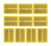 EPLZON Mini PCB Placcato Oro Breadboard per Progetti di Elettronica Fai da Te Compatibile con Progetti di Saldatura Fai da Te 2.0"x1.5" Colore Misto (Confezione da 10 Pezzi,Giallo)